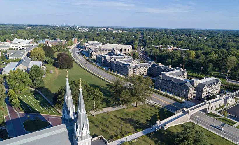Aerial view of the campus 